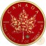 Canada CANADIAN ARMOR ICONS SYMBOLS Canadian Maple Leaf series THEMATIC DESIGN $5 Silver Coin 2017 Yellow Gold plated 1 oz